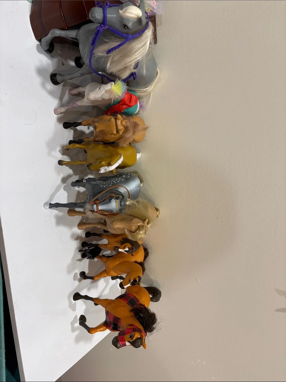 Assorted Small Toy Horse Figures - Multicolor